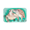 Sea Turtles Vintage Map Teal Ii Watercolor Bath Mat Large 34X21 Home Decor