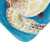 Sea Turtles Watercolor Art Blue Bath Mat Home Decor