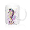 Sea Zebra Pink Splash Watercolor Ink Art Mug 11Oz