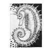 Seahorse Black And White Ink Art Velveteen Plush Blanket 30 × 40 All Over Prints