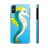 Seahorse Blue Watercolor Ink Art Case Mate Tough Phone Cases Iphone X