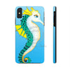 Seahorse Blue Watercolor Ink Art Case Mate Tough Phone Cases Iphone Xs Max