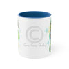 Seahorse Green Splash Ink Accent Coffee Mug 11Oz Blue /