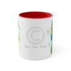 Seahorse Green Splash Ink Accent Coffee Mug 11Oz Red /