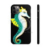 Seahorse Lady Teal Yellow Ink Black Case Mate Tough Phone Cases Iphone 11 Pro Max