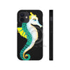 Seahorse Lady Teal Yellow Ink Black Case Mate Tough Phone Cases Iphone 12 Mini