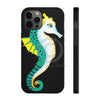 Seahorse Lady Teal Yellow Ink Black Case Mate Tough Phone Cases Iphone 12 Pro Max