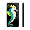 Seahorse Lady Teal Yellow Ink Black Case Mate Tough Phone Cases Iphone X