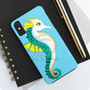 Seahorse Lady Teal Yellow Ink Blue Case Mate Tough Phone Cases