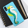 Seahorse Lady Teal Yellow Ink Blue Case Mate Tough Phone Cases