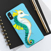 Seahorse Lady Teal Yellow Ink Blue Case Mate Tough Phone Cases