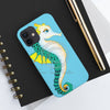 Seahorse Lady Teal Yellow Ink Blue Case Mate Tough Phone Cases