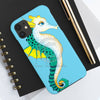 Seahorse Lady Teal Yellow Ink Blue Case Mate Tough Phone Cases
