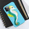 Seahorse Lady Teal Yellow Ink Blue Case Mate Tough Phone Cases