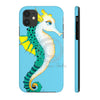 Seahorse Lady Teal Yellow Ink Blue Case Mate Tough Phone Cases Iphone 11