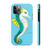 Seahorse Lady Teal Yellow Ink Blue Case Mate Tough Phone Cases Iphone 11 Pro