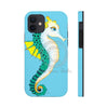 Seahorse Lady Teal Yellow Ink Blue Case Mate Tough Phone Cases Iphone 12