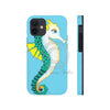 Seahorse Lady Teal Yellow Ink Blue Case Mate Tough Phone Cases Iphone 12 Mini