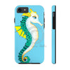 Seahorse Lady Teal Yellow Ink Blue Case Mate Tough Phone Cases Iphone 7 8