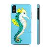 Seahorse Lady Teal Yellow Ink Blue Case Mate Tough Phone Cases Iphone Xr