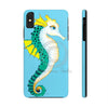 Seahorse Lady Teal Yellow Ink Blue Case Mate Tough Phone Cases Iphone Xs Max