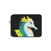 Seahorse Lady Teal Yellow Ink Laptop Sleeve 12