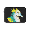 Seahorse Lady Teal Yellow Ink Laptop Sleeve 13