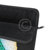Seahorse Lady Teal Yellow Ink Laptop Sleeve