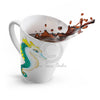 Seahorse Lady Teal Yellow Ink Latte Mug Mug