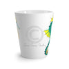 Seahorse Lady Teal Yellow Ink Latte Mug Mug