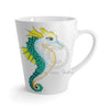 Seahorse Lady Teal Yellow Ink Latte Mug Mug
