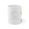 Seahorse Lady Teal Yellow Ink Mug 11Oz
