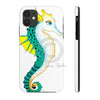 Seahorse Lady Teal Yellow Ink White Case Mate Tough Phone Cases Iphone 11