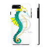 Seahorse Lady Teal Yellow Ink White Case Mate Tough Phone Cases Iphone 7 Plus 8