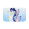 Seahorse Large Fins Watercolor Blue Art Bath Mat 34X21 Home Decor