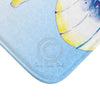 Seahorse Large Fins Watercolor Blue Art Bath Mat Home Decor