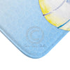Seahorse Large Fins Watercolor Blue Art Bath Mat Home Decor