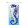 Seahorse Large Fins Watercolor Blue Art Polycotton Towel Beach 36X72 Home Decor