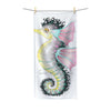 Seahorse Large Fins Watercolor Original Art Polycotton Towel Bath 30X60 Home Decor