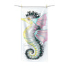 Seahorse Large Fins Watercolor Original Art Polycotton Towel Beach 36X72 Home Decor