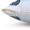 Seahorse Love Bubbles Blue Watercolor Art Square Pillow Home Decor
