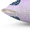 Seahorse Love Bubbles Purple Watercolor Art Square Pillow Home Decor