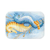Seahorse Love Orange Blue Watercolor Art Bath Mat 24 × 17 Home Decor