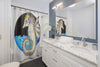 Seahorse Magic Ink Art Shower Curtain Home Decor