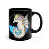 Seahorse Magic Ink Black Mug 11Oz Mug