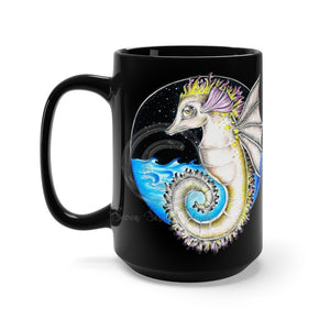 Seahorse Magic Ink Black Mug 15 Oz 15Oz