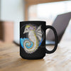 Seahorse Magic Ink Black Mug 15 Oz