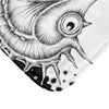 Seahorse Nautical Ink Black Bath Mat Home Decor