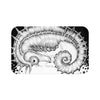 Seahorse Nautical Ink Black Bath Mat Large 34X21 Home Decor