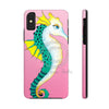 Seahorse Pink Watercolor Ink Art Case Mate Tough Phone Cases Iphone X